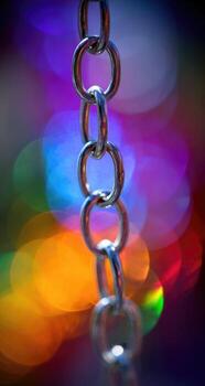 un vistoso antecedentes con un cadena colgando desde eso foto