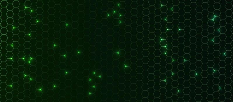 Digital abstract hexagon honeycomb background, realistic green bg for futuristic tech, science, game concepts, technology, medicine, bio. vector