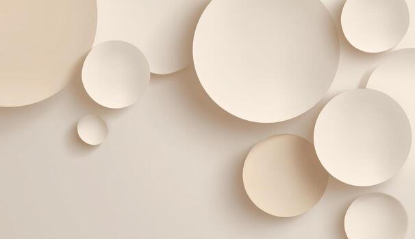 A white wall with many white circles photo