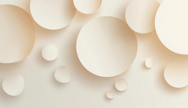 Paper circles on a white background photo