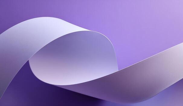 A curved piece of paper on a purple background photo