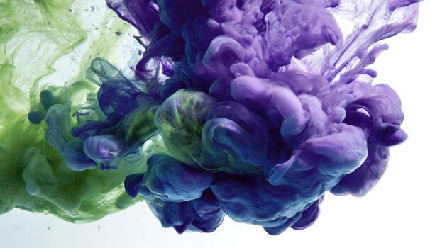 A close up of two different colors of ink photo