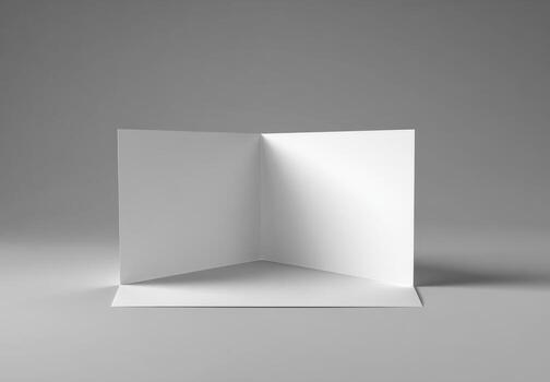 An empty white card on a gray background photo