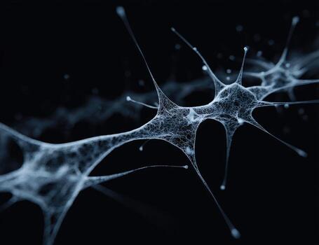 A close up of a cell with many small dots photo