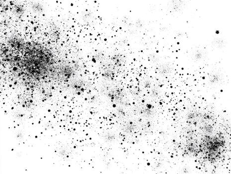 Black and white ink splatters on a white background photo