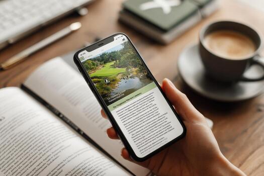 The golf app on an iphone photo