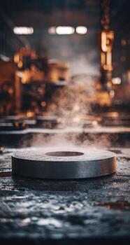 A steam pipe is sitting on a table photo