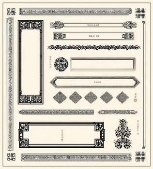 Chinese border and frame elements photo