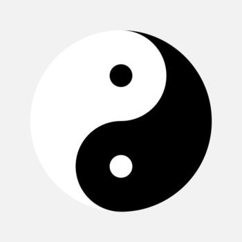 The yin and yang symbol represents the dualities in life, illustrating the balance between opposing forces. It reflects harmony, unity, and the interconnectedness of all things in nature. vector