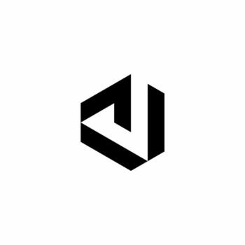 A sleek, futuristic geometric 'd' logo. Its solid, powerful design is ideal for cybersecurity, data analysis, or architectural design. vector