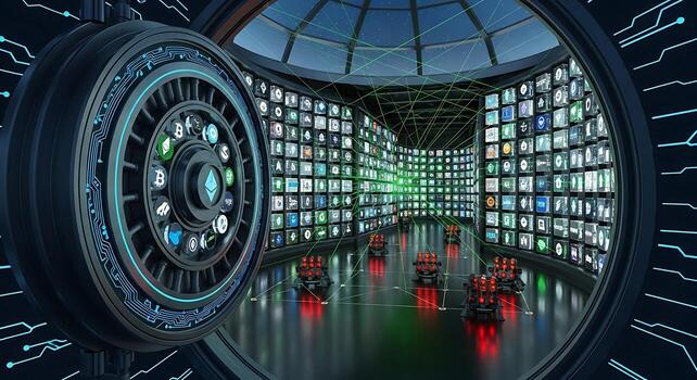 Cryptocurrency Vault Secure Digital Assets and Blockchain Technology photo