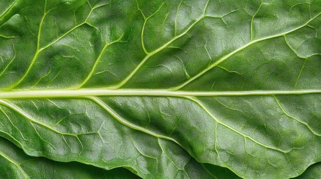 A close up of a leaf of green cabbage photo