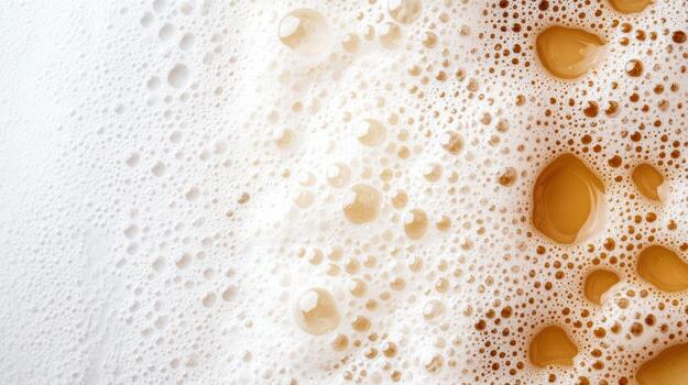A close up of a foamy liquid with bubbles photo