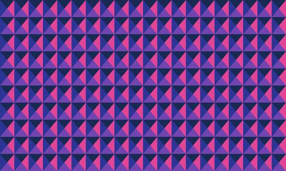 Abstract geometric background featuring a repeating pattern of pink and purple triangles, creating a vibrant and visually engaging texture. vector