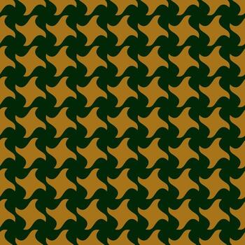 Abstract geometric seamless pattern. Elegant, repeating design in deep green and gold hues. Ideal for textiles, website backgrounds, or any project needing a sophisticated, modern aesthetic. vector