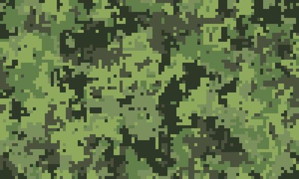 resumen pixelado camuflaje modelo. versátil digital textura ideal para antecedentes, sitio web diseño, o temática militar proyectos sugiere ocultación, estrategia, y naturaleza. vector