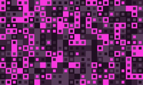 resumen geométrico antecedentes con vibrante rosado y oscuro gris cuadrícula. Perfecto para tecnología, diseño, o moderno presentaciones esta pixelado modelo evoca un sentido de digital energía y complejidad. vector
