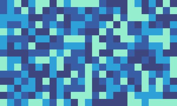 Abstract pixel art background. Cool blue and teal shades create a dynamic, modern texture ideal for website banners, tech designs, or vibrant digital art projects. vector