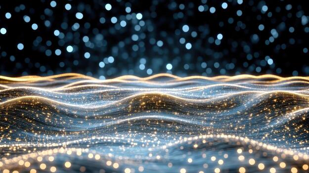 Abstract background of waves and lights photo