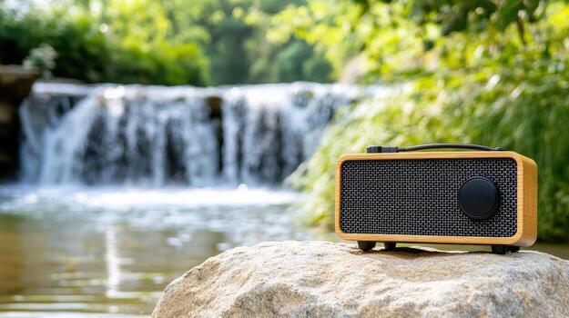 Bamboo bluetooth speaker photo