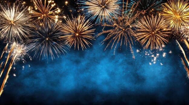 fuegos artificiales sobre un fondo negro foto