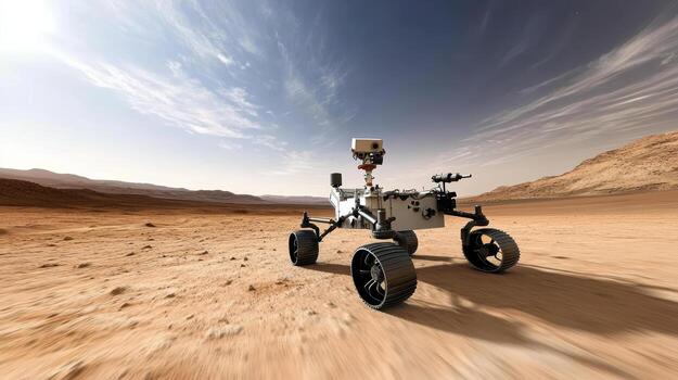 An artist's rendering of the mars rover photo