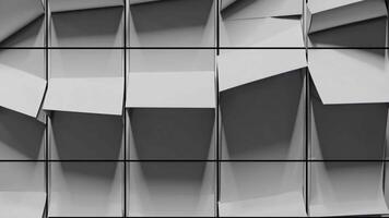abstrakt arkitektonisk sekvens visa upp dynamisk rörelse av vikta ytor, betona textur och djup i en modern design sammanhang med fängslande visuell strömma video