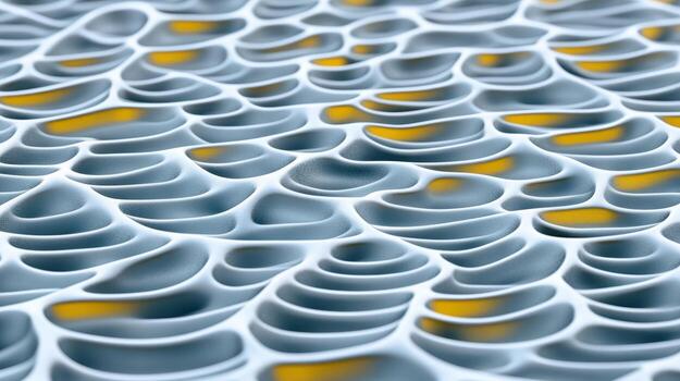 A close up of a white and yellow pattern photo