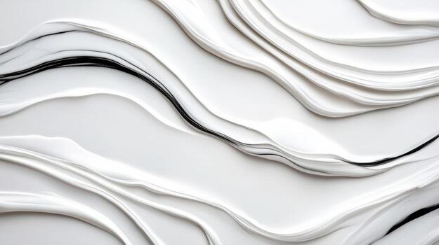 White and black abstract background with wavy lines photo