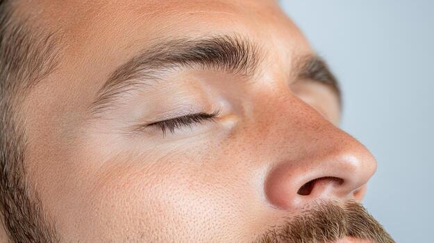 A man with a beard and a mustache photo