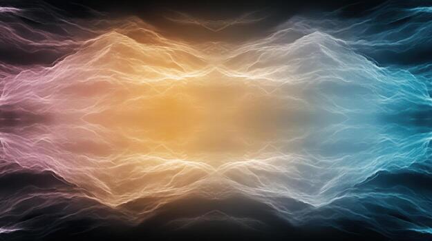 Abstract background with colorful light waves photo