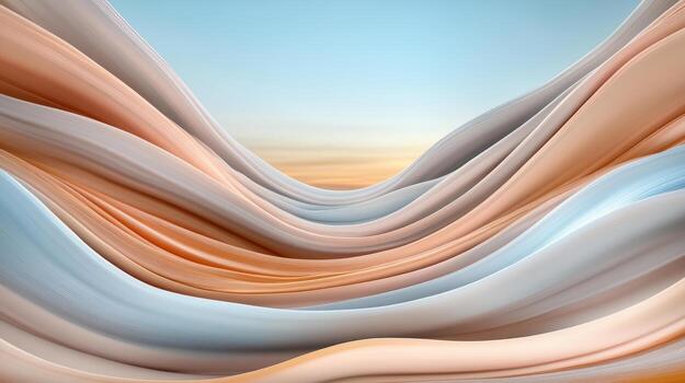 Abstract background with waves and clouds photo