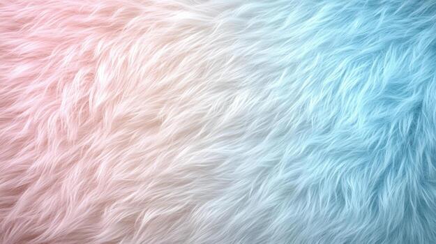 Soft fur texture in pink and cyan hues creates calming atmosphere photo