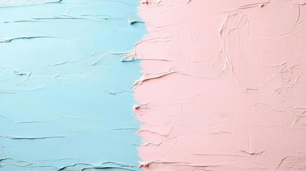 Soft blue and pink abstract texture with split tone, creating calming visual effect photo