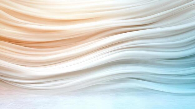 Abstract background with waves of white and blue photo