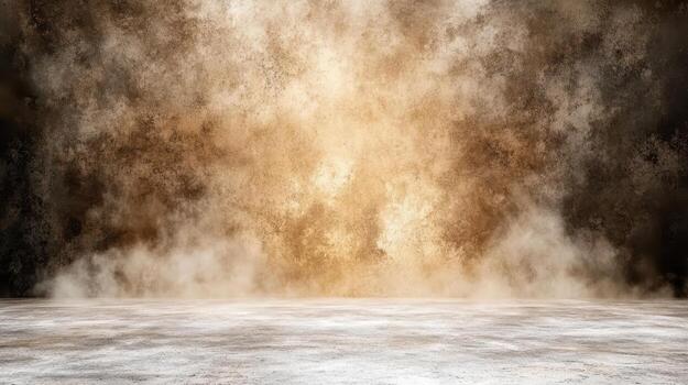 Dusty background with warm tones and textured surface creates dramatic atmosphere photo
