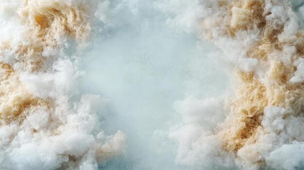 A cloud filled sky with a circle in the middle photo