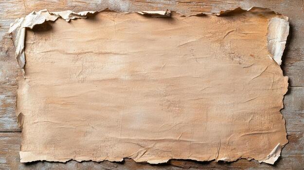 Old paper on wooden background photo
