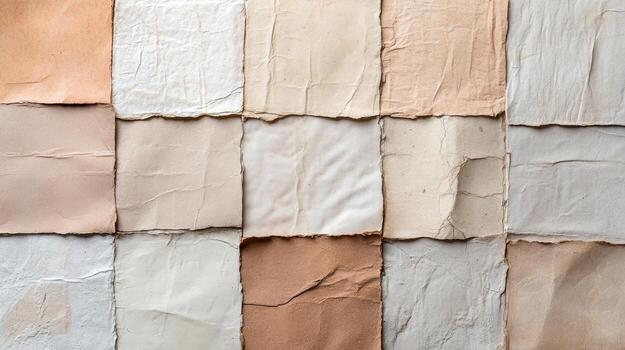 A collection of different colored paper sheets photo