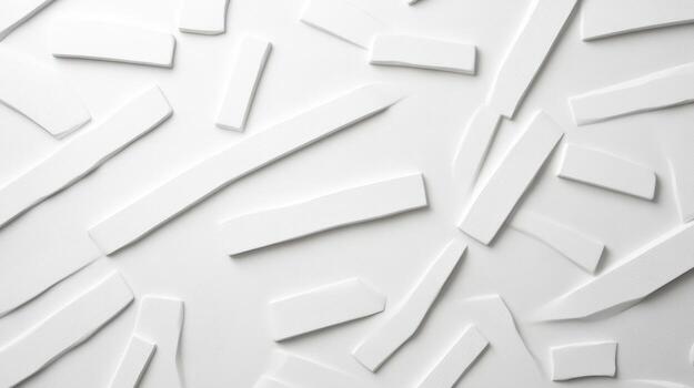 A white wall with many pieces of paper photo