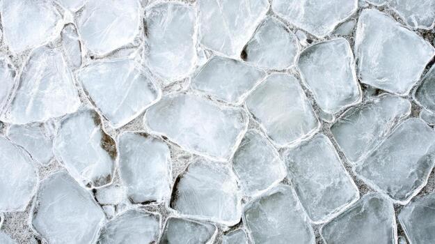 Ice blocks on a wall with a white background photo