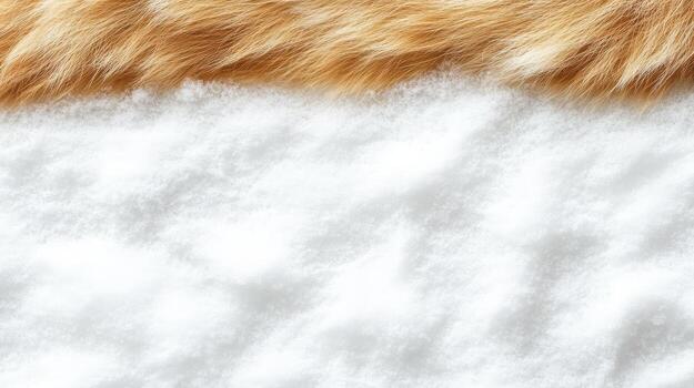 A close up of a fur coat on top of snow photo