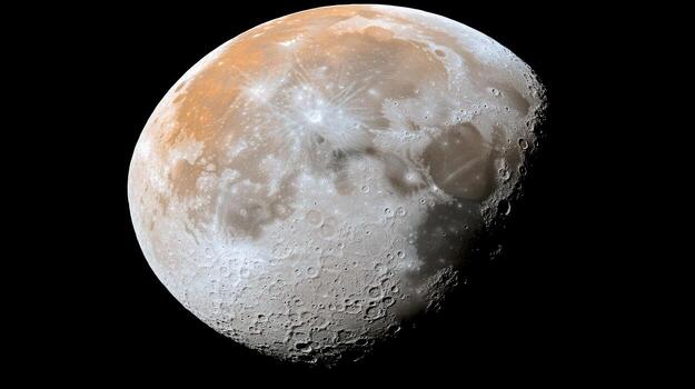 The moon is shown in this image photo