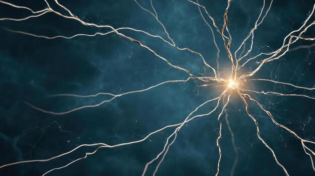 A close up of a lightning bolt in a dark background photo