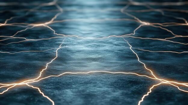 A close up of a lightning bolt in the dark photo