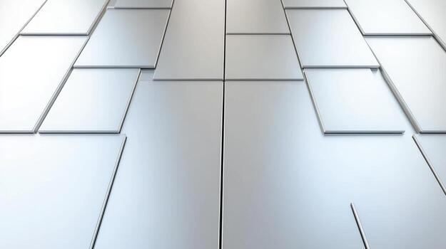 A white floor with many squares on it photo