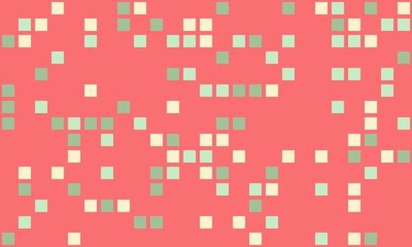 Abstract pastel square pixel art pattern. Perfect for modern website backgrounds, digital design projects, or playful branding. This geometric design offers a vibrant, yet calming aesthetic. vector