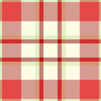 Classic tartan pattern in red and beige tones. A versatile, timeless design perfect for backgrounds, textiles, or decorative elements. Seamless, repeating stylish. vector