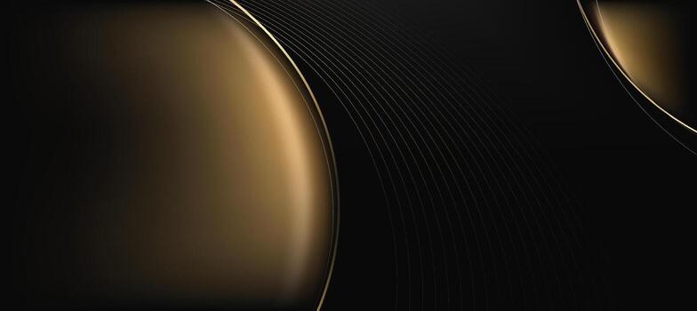 oro negro lujo antecedentes con resumen elegante antecedentes para marca presentación vector