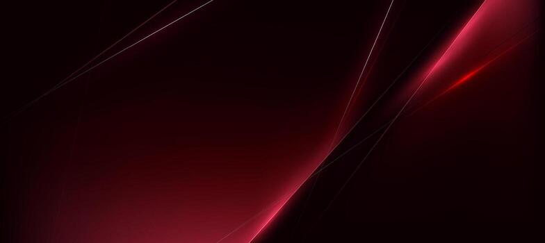 Abstract Red and Black Gradient Background with Glowing Lines, Modern Technology Banner vector